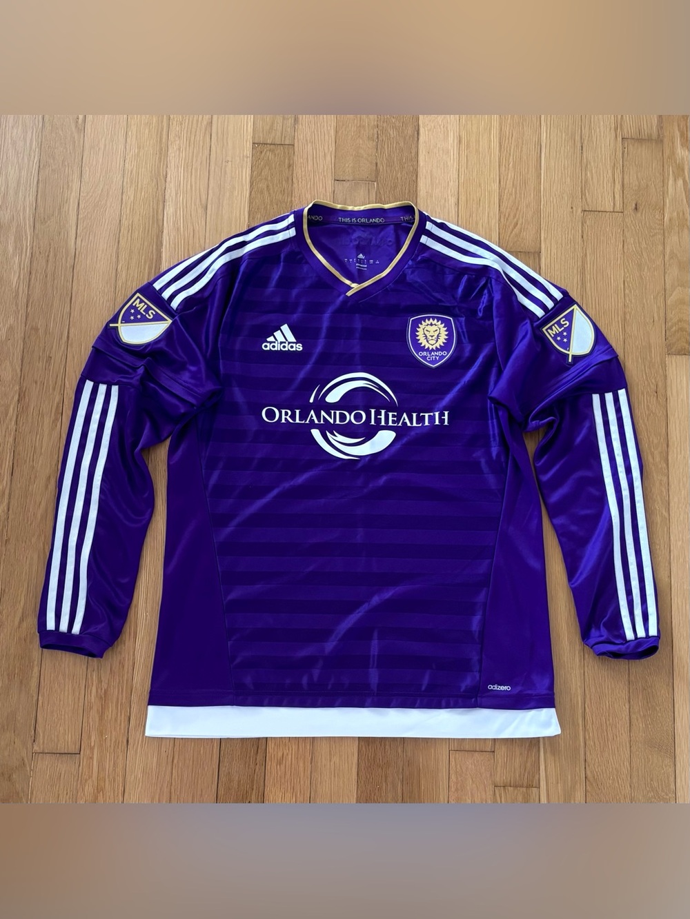 Adidas Orlando City SC Jersey 2015 Inaugural Season Longsleeve MLS Large RARE